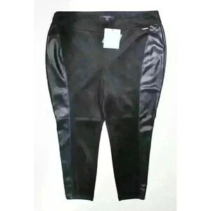 NEW Marc New York Women's 2X Full Control Waistband Faux Leather Legging NWT $79